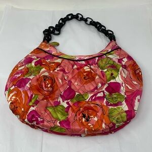 Rose Eleanor Vera Bradley floral quilted hobo bag purse Y2K boho feminine retro